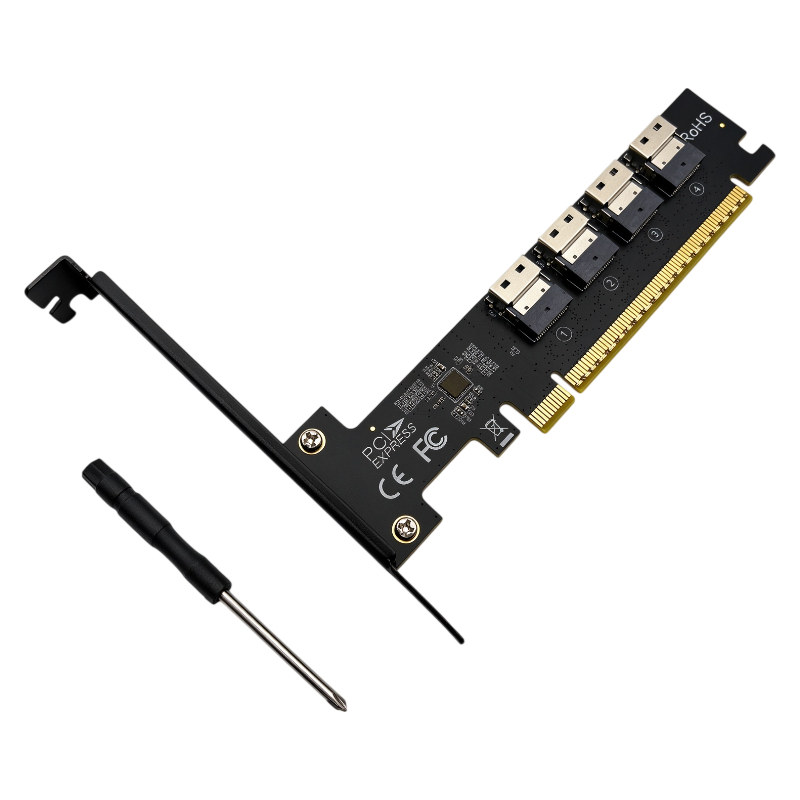Memory Card Ssd - НОВАЯ 4-портовая плата-разветвитель SFF-8654 4i SlimSAS